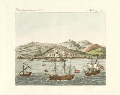 Vista da cidade de El Djazair (gravura colorida) de German School