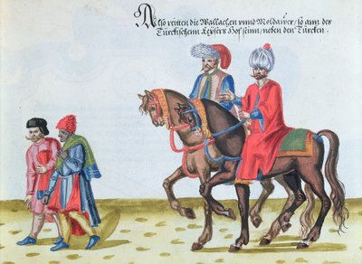 Nobres Wallachian e Moldavian, final do século XVI de German School