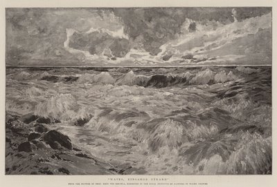 Ondas, Praia Einsamor (litho) de German School