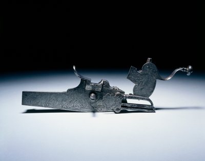 Trava de roda de um rifle de caça, c.1720-40 (aço) de German School