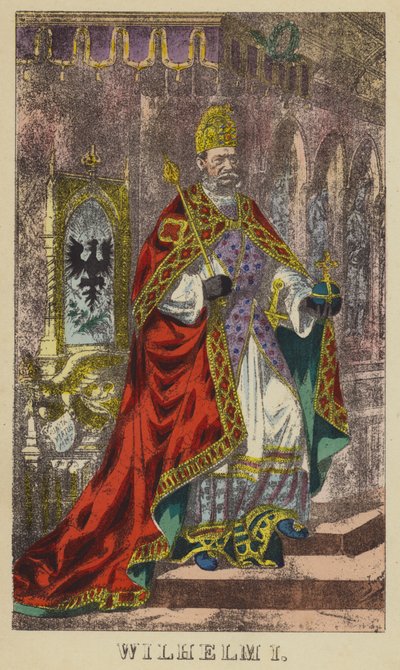 Wilhelm I (gravura colorida) de German School