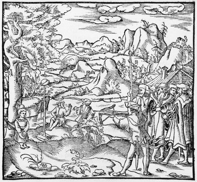 William Tell, ilustração de Cosmographie Universelle por Sebastien Munster (1488-1552) Basel, publicado em 1559 de German School