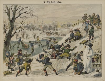 Diversões de Inverno (cor litho) de German School