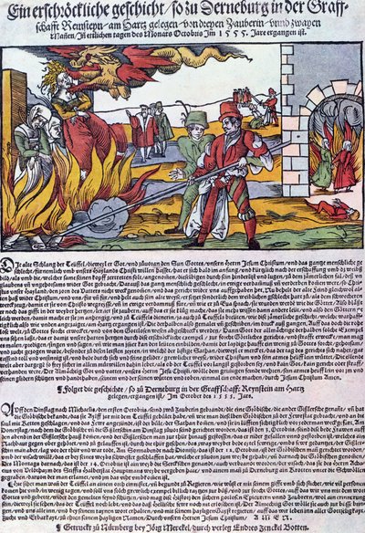 Bruxas queimaram em Derneburg em 1555 de German School