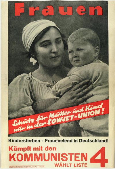 Mulheres! Luta com os comunistas, votação Lista 4 - Anônimo1924 (litografia) de German School
