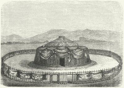 Yurt de Genghis Khan (gravura) de German School