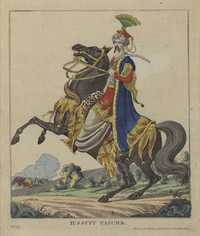 Yusuf Pasha, Otomano geral (gravura colorida) de German School