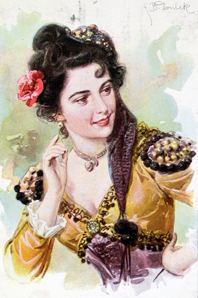 Zerline da ópera Don Giovanni por Wolfgang Amadeus Mozart (1756-91), c.1900 de German School