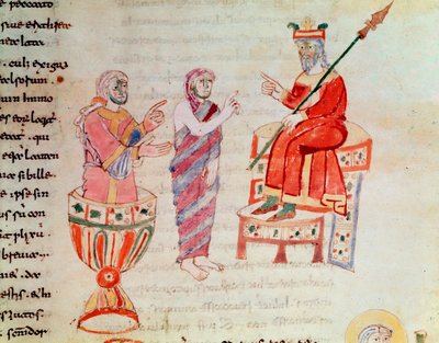 Zoroaster ou Zarathustra oráculos de consultoria (Miniatura, século IX) de German School
