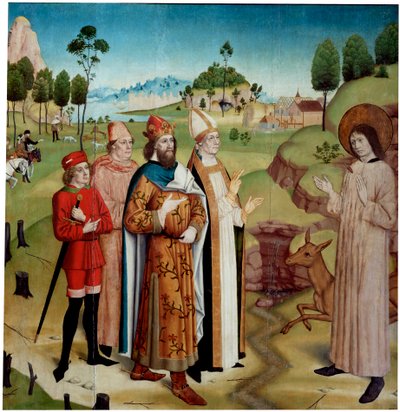 Saint Giles e o rei Wamba na caça real