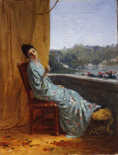 Mulher japonesa, 1880-1885. de Gerolamo Induno