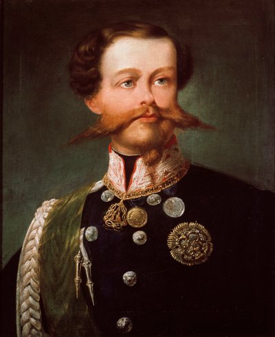 Retrato do Duque de Sabóia Vittorio Emmanuel II. 1848 (pintura) de Gerolamo Induno