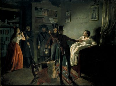 A detenção do patriota Pietro Fortunato Calvi de Gerolamo Induno