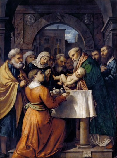 Apresentação de Jesus no Templo, 1529. de Gerolamo Romanino