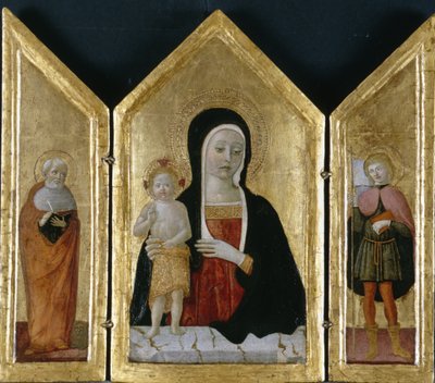 Madonna e Criança com dois Santos, c.1500 (têmpera sobre madeira) de Gerolamo di Benvenuto
