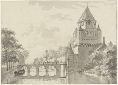 Vista do Kleine Houtpoort, Haarlem de Gerrit Adriaenszoon Berckheyde