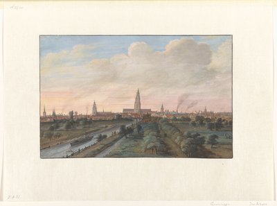 Vista da cidade de Groningen de Gerrit Battem