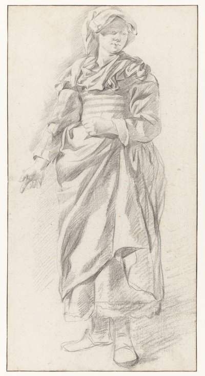 Mulheres de Pé, Vistas de Frente de Gerrit Berckheyde