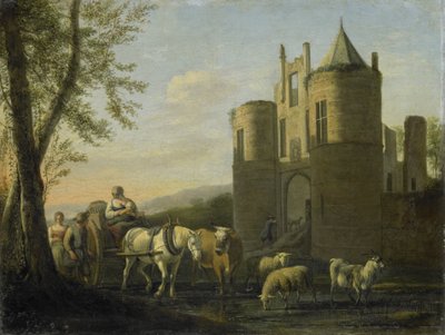 O portão principal para o Castelo de Egmond de Gerrit Berckheyde