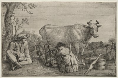 The Milkmaid, 1643. de Gerrit Claesz. Bleker