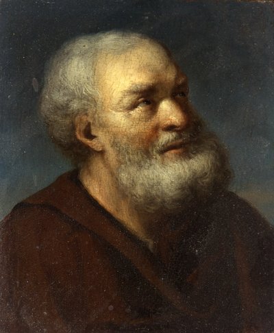 A Saint, c.1650-1700 (óleo sobre painel) de Gerrit Dou
