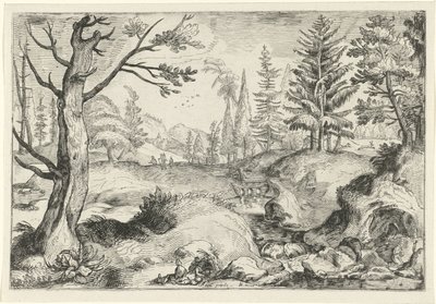 Paisagem com riacho
Paisagens (título da série) de Gerrit Gauw