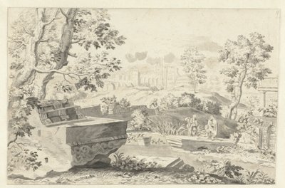 Paisagem com ruínas antigas de Gerrit Grasdorp (possibly)
