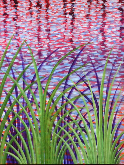 Canas do riacho 08, 2014 (acrílico sobre tela) de Gerrit Greve