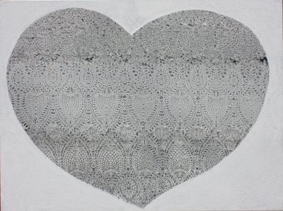 Heart Snow, 2023 (acrílico sobre tela) de Gerrit Greve