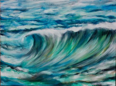 A Grande Onda, 2022 (acrílico sobre tela) de Gerrit Greve