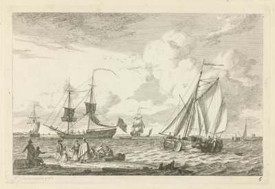 Paisagem marítima com vários veleiros
Vários navios (título da série) de Gerrit Groenewegen