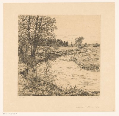 Aan de Hattemerbeek (título original sobre o objecto) de Gerrit Haverkamp (signed by artist)
