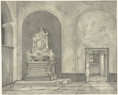 Monumento funerário de Balth. Fredericus von Stosch no Janskerk em Utrecht de Gerrit Lamberts