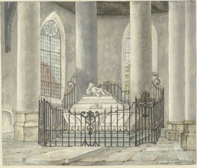 Lápide de Catharina Alida van der Dussen, numa igreja em Culemborg de Gerrit Lamberts