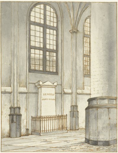 Túmulo de J.M. Kemper, no Pieterskerk Leiden de Gerrit Lamberts