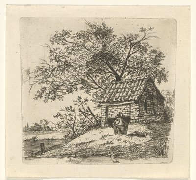 Jarro de leite em um galpão de Gerrit Lamberts