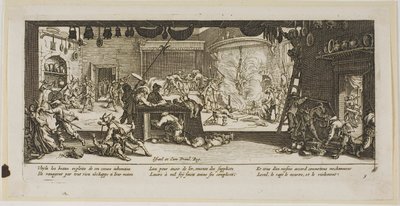 Pilhagem de uma grande quinta, prato cinco de As grandes misérias da guerra de Gerrit Lucasz van Schagen