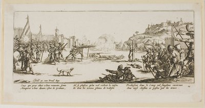 O pelotão de fuzilamento, placa doze de As grandes misérias da guerra de Gerrit Lucasz van Schagen