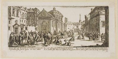 O Hospital, placa quinze de As grandes misérias da guerra de Gerrit Lucasz van Schagen