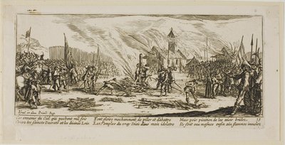 A estaca, prato treze de As grandes misérias da guerra de Gerrit Lucasz van Schagen