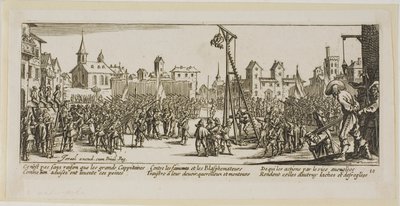 O Strappado, prato dez de As grandes misérias da guerra de Gerrit Lucasz van Schagen