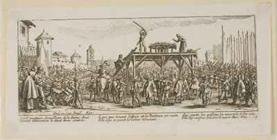 A Roda, prato catorze de As grandes misérias da guerra de Gerrit Lucasz van Schagen
