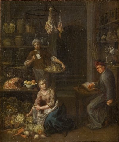 Contabilização das compras na cozinha de Gerrit Lundens