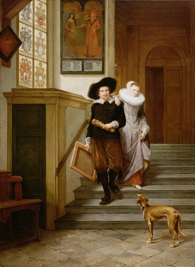 Frans Hals (1580-1666) e sua esposa Lysbeth Reyniersdr de Gerrit Postma