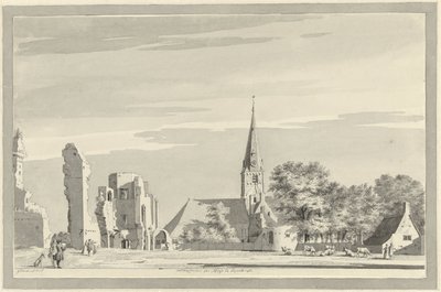 As ruínas da Abadia de Rijnsburg
ruínas da abadia de Rijnsburgh (título sobre o objecto) de Gerrit Toorenburgh