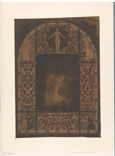 Desenho para a moldura de um calendário para 1901 com mulheres e flores de Gerrit Willem Dijsselhof