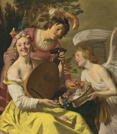 Alegoria do Amor (óleo sobre tela) de Gerrit van Honthorst