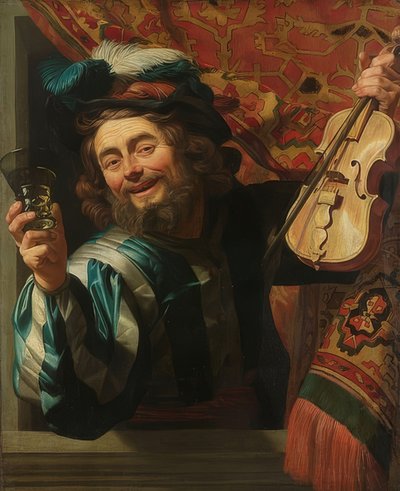 O violinista alegre. 1623 de Gerrit van Honthorst