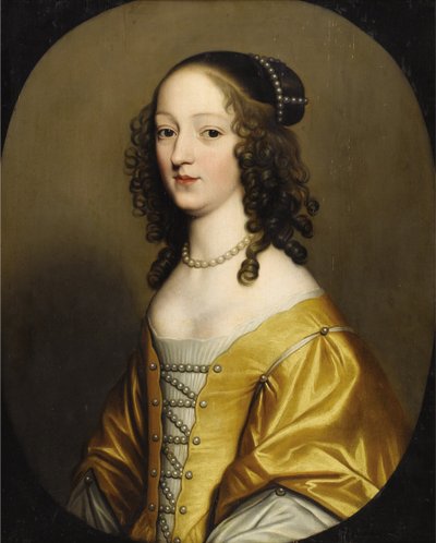 Elisabeth de Boheme - Elizabeth Stuart (1596-1662), Rainha da Boémia, por Honthorst, Gerrit, van (1590-1656). Óleo sobre madeira. Dimensão : 72,3x57,7 cm. Coleção Privada de Gerrit van Honthorst