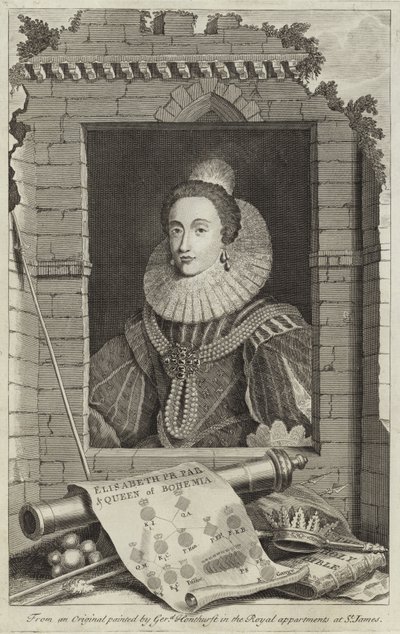 Retrato de Elizabeth Stuart, Rainha da Boêmia de Gerrit van Honthorst
